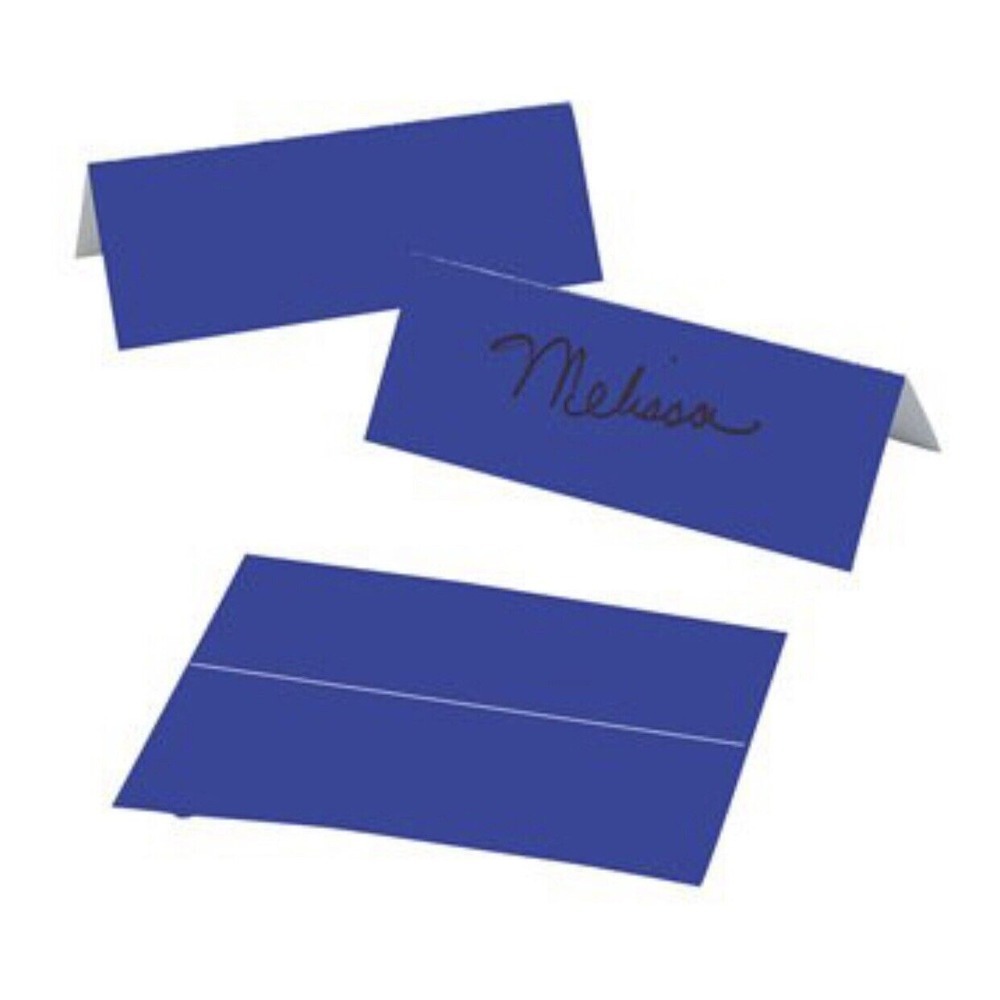 24 BLUE Place Cards‎ Regular Size Card stock All Occasion Wedding Birthday